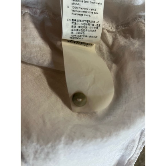 OSKA linen top white button up with shell buttons size 2XL - Picture 6 of 7